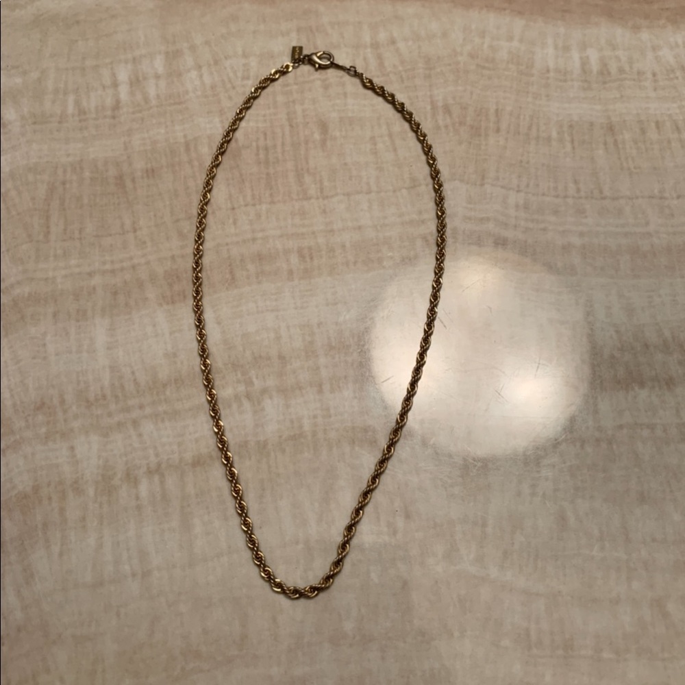 Vintage Revlon Gold Twisted Chain Necklace